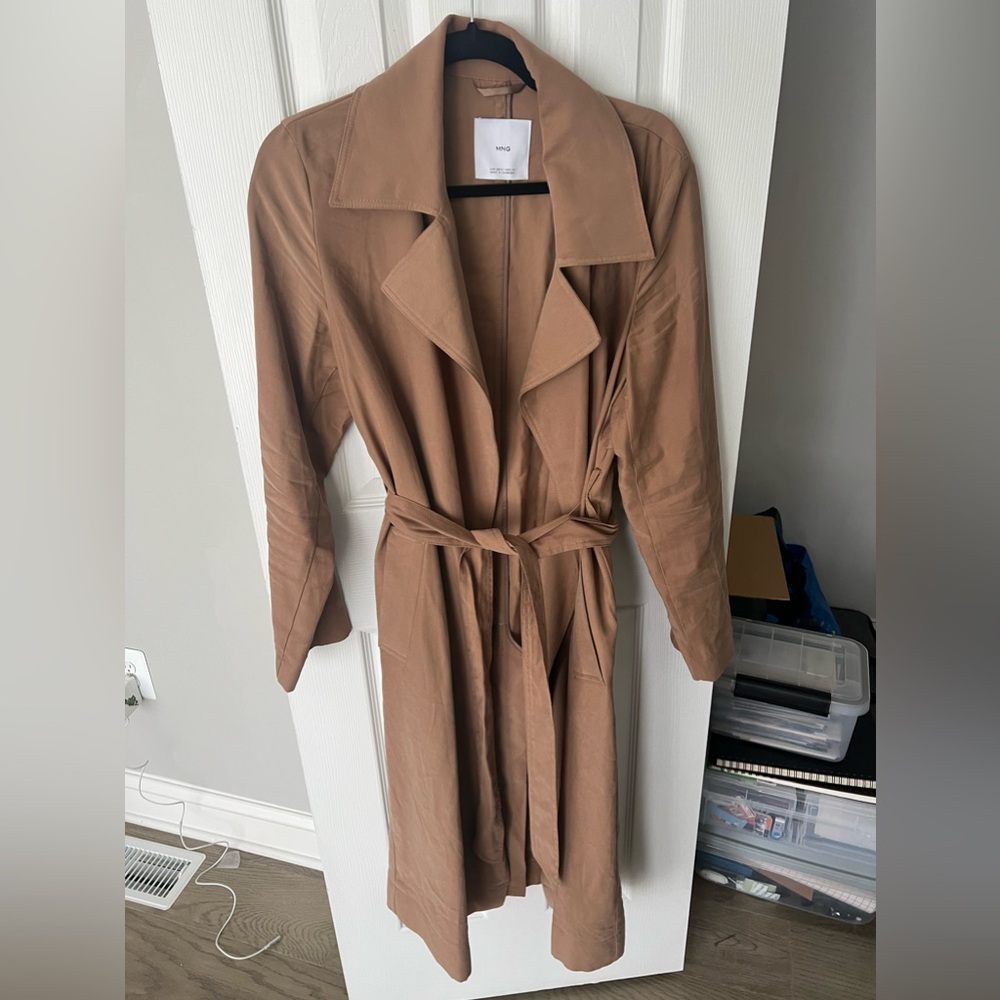 MANGO lightweight trench overcoat
